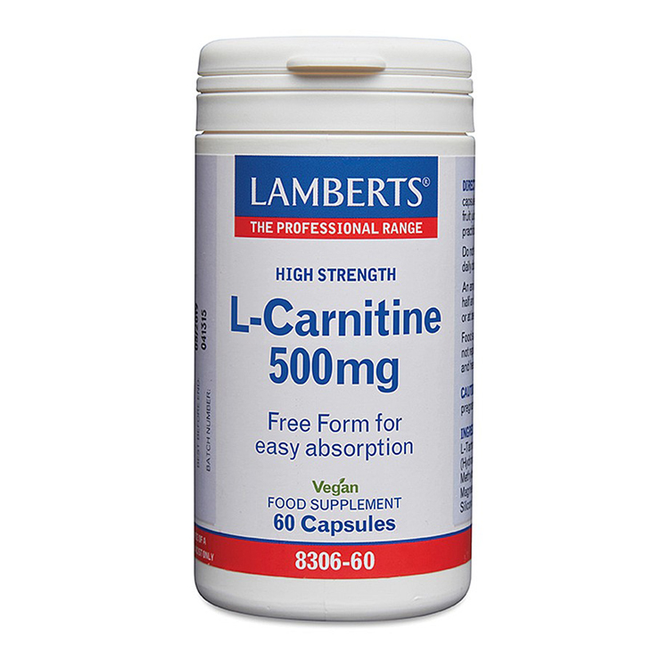 Lamberts L Carnitine 500mg 60 caps